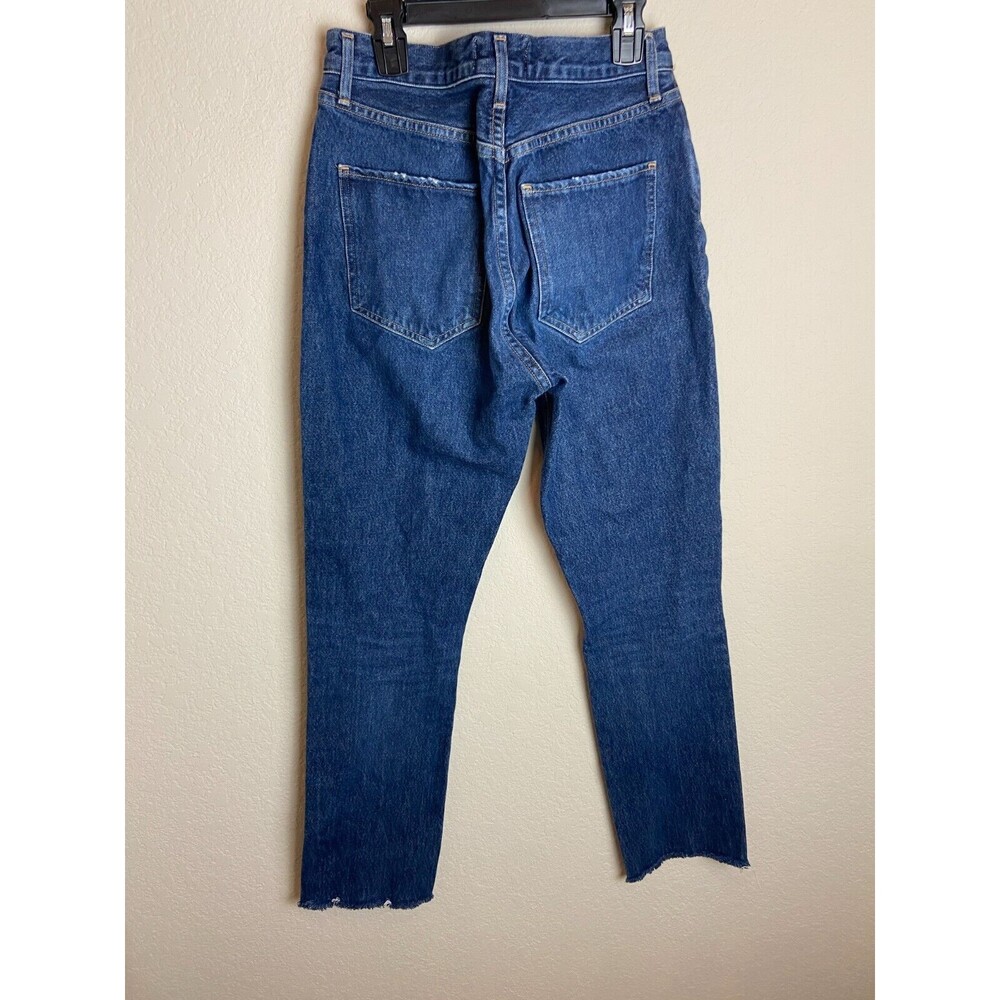 Agolde Womens Jeans Blue Size 25 Medium Wash Solid Button Mid Rise 5-Pocket - Picture 2 of 7
